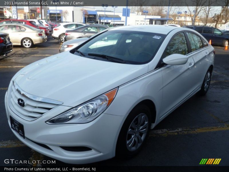 Pearl White / Camel 2011 Hyundai Sonata GLS