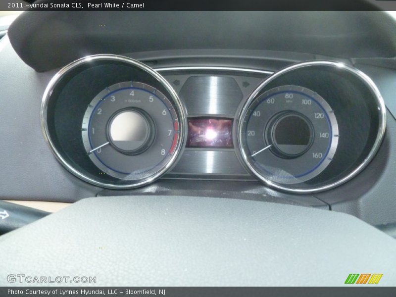 Pearl White / Camel 2011 Hyundai Sonata GLS