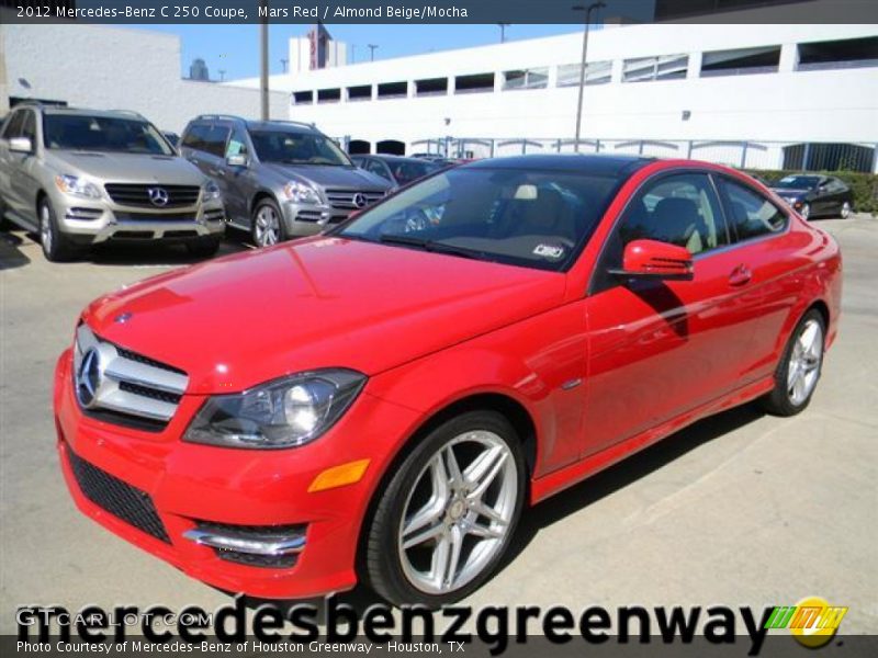 Mars Red / Almond Beige/Mocha 2012 Mercedes-Benz C 250 Coupe