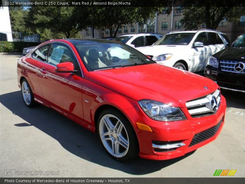 Mars Red / Almond Beige/Mocha 2012 Mercedes-Benz C 250 Coupe