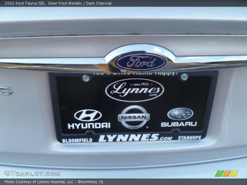 Silver Frost Metallic / Dark Charcoal 2002 Ford Taurus SES