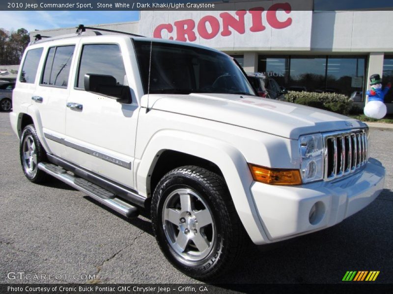 Stone White / Dark Khaki/Light Graystone 2010 Jeep Commander Sport