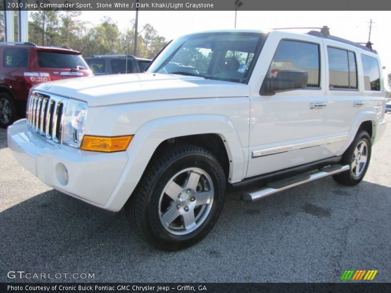 Stone White / Dark Khaki/Light Graystone 2010 Jeep Commander Sport