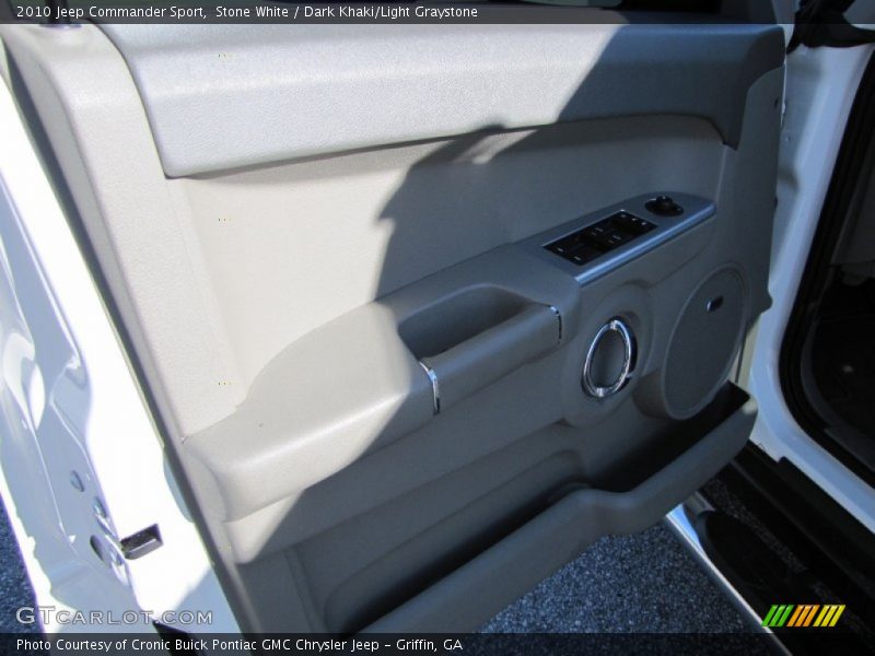 Stone White / Dark Khaki/Light Graystone 2010 Jeep Commander Sport
