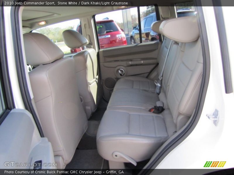 Stone White / Dark Khaki/Light Graystone 2010 Jeep Commander Sport