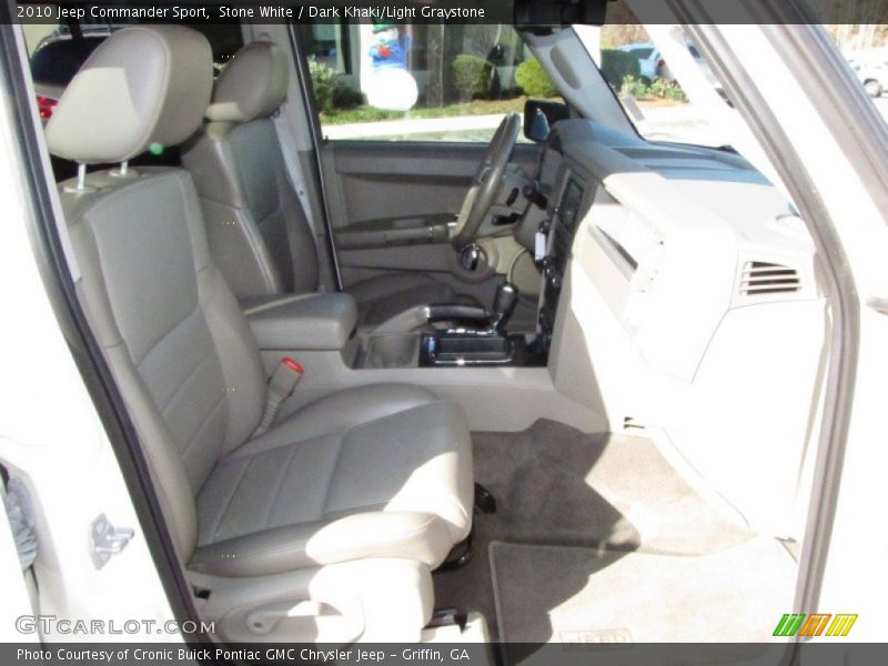 Stone White / Dark Khaki/Light Graystone 2010 Jeep Commander Sport
