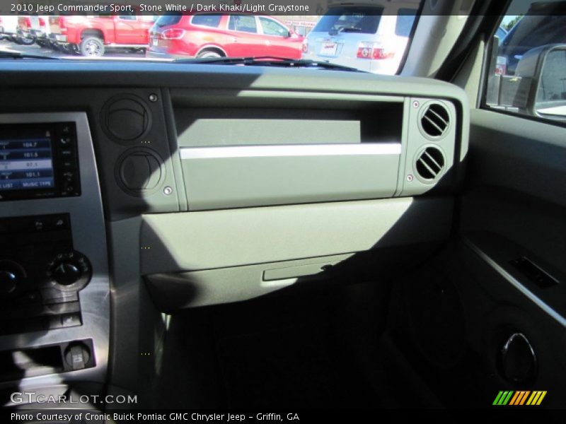 Stone White / Dark Khaki/Light Graystone 2010 Jeep Commander Sport