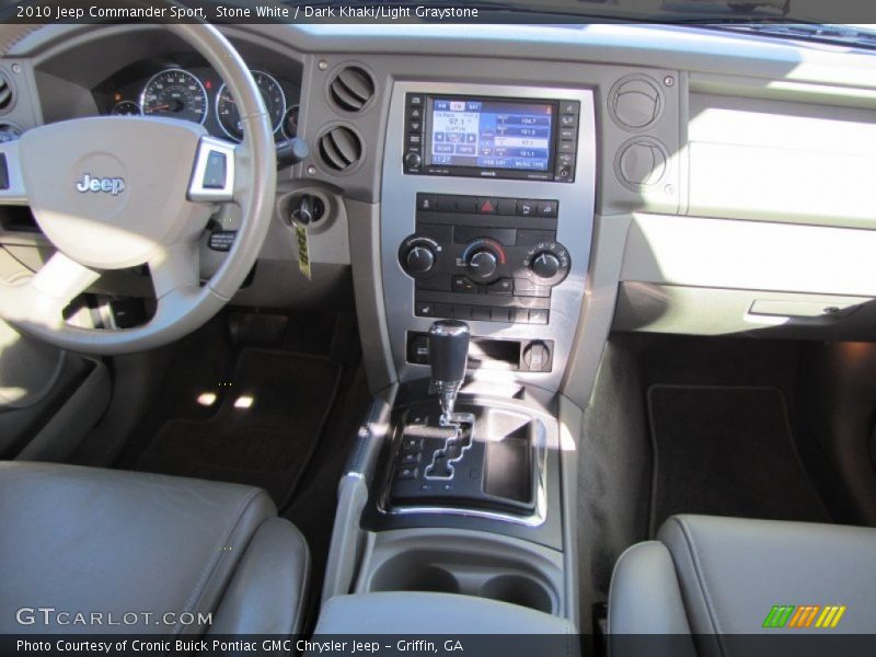 Stone White / Dark Khaki/Light Graystone 2010 Jeep Commander Sport