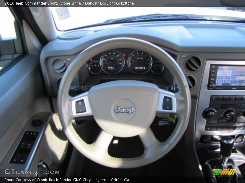 Stone White / Dark Khaki/Light Graystone 2010 Jeep Commander Sport