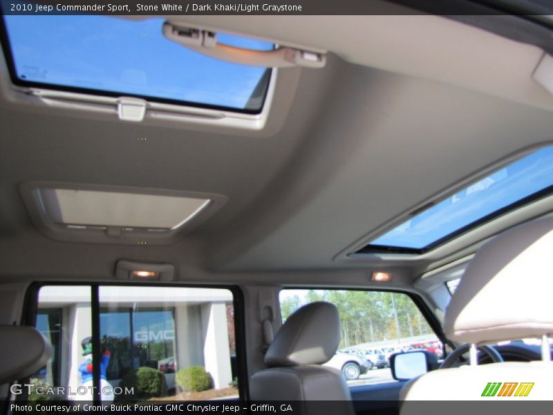 Stone White / Dark Khaki/Light Graystone 2010 Jeep Commander Sport