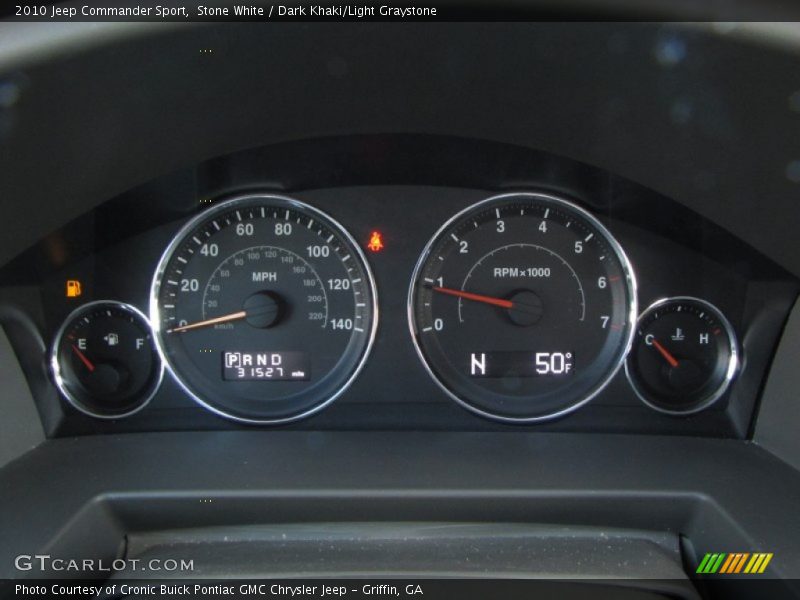 Stone White / Dark Khaki/Light Graystone 2010 Jeep Commander Sport