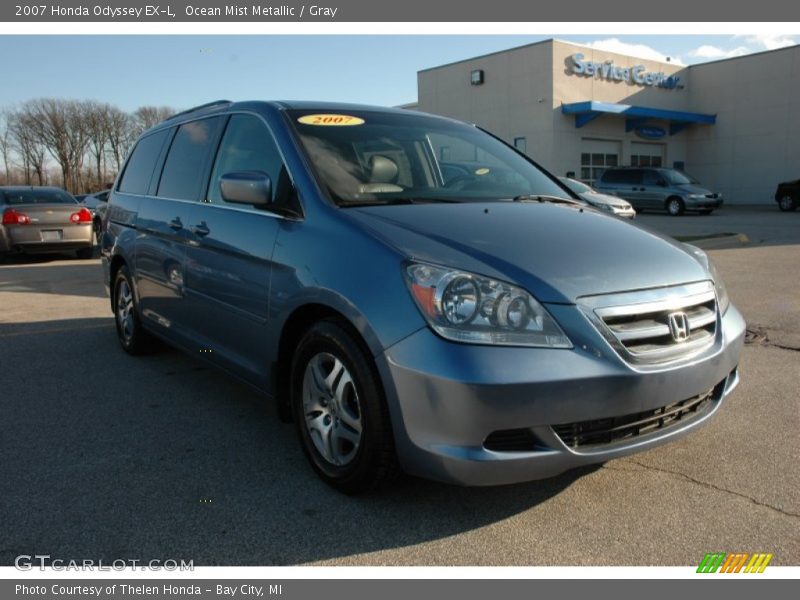 Ocean Mist Metallic / Gray 2007 Honda Odyssey EX-L