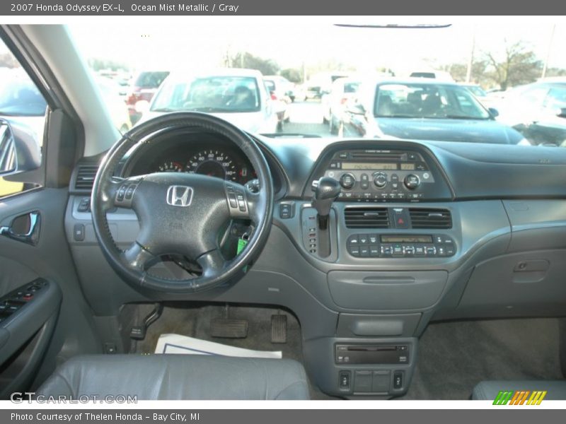 Ocean Mist Metallic / Gray 2007 Honda Odyssey EX-L