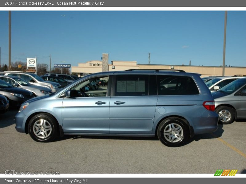 Ocean Mist Metallic / Gray 2007 Honda Odyssey EX-L