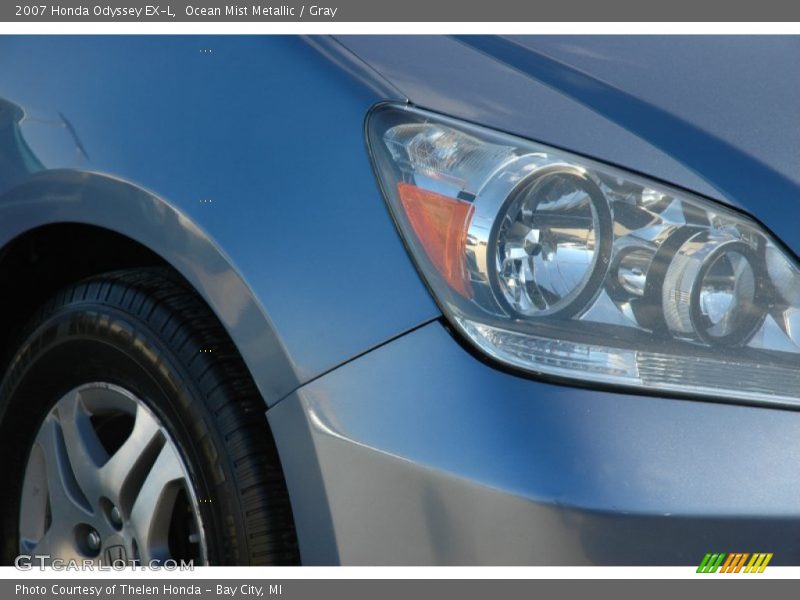Ocean Mist Metallic / Gray 2007 Honda Odyssey EX-L