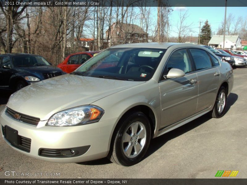 Gold Mist Metallic / Gray 2011 Chevrolet Impala LT