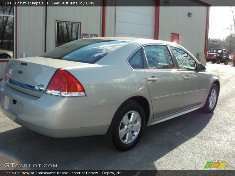 Gold Mist Metallic / Gray 2011 Chevrolet Impala LT
