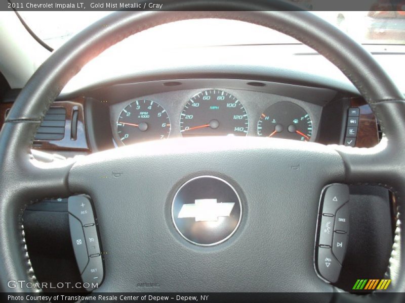 Gold Mist Metallic / Gray 2011 Chevrolet Impala LT