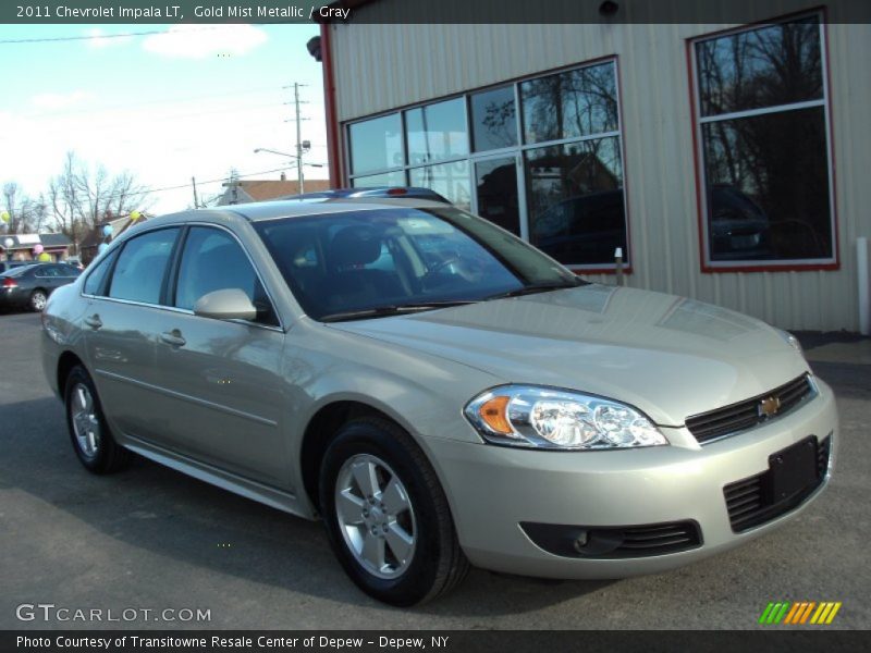 Gold Mist Metallic / Gray 2011 Chevrolet Impala LT