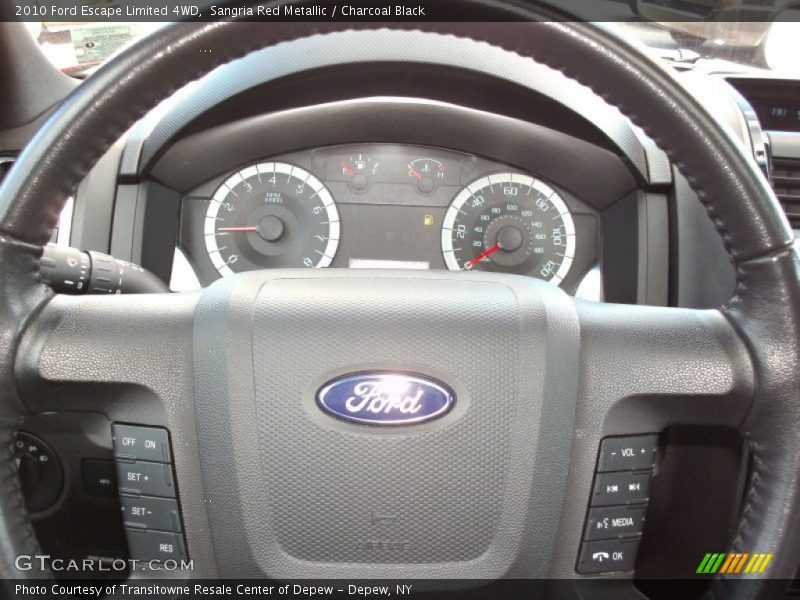 Sangria Red Metallic / Charcoal Black 2010 Ford Escape Limited 4WD