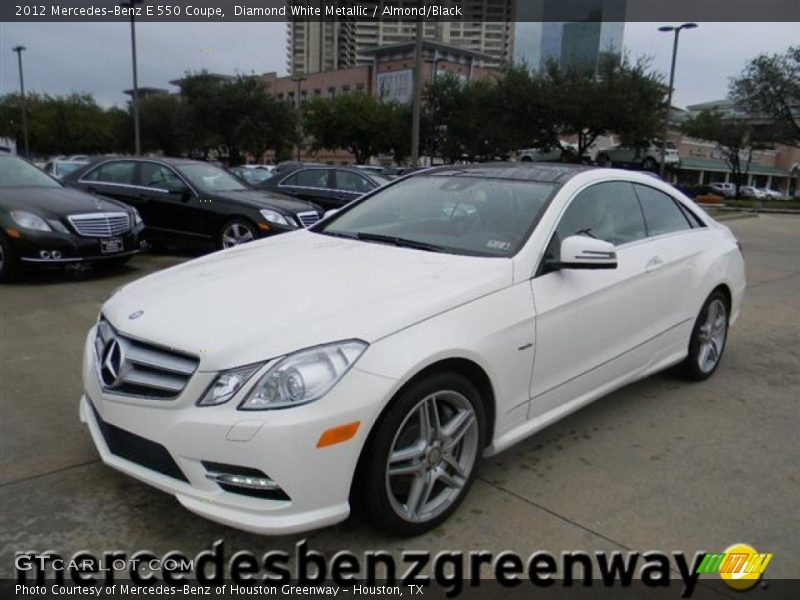 Diamond White Metallic / Almond/Black 2012 Mercedes-Benz E 550 Coupe