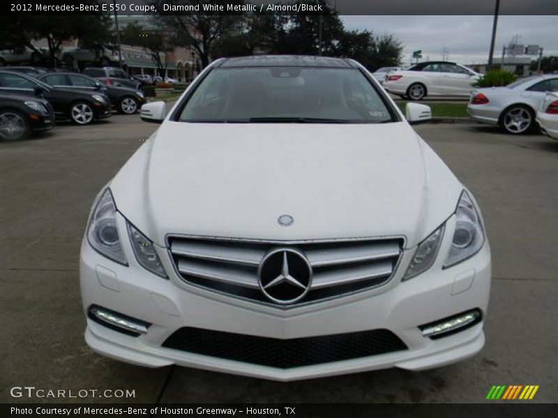 Diamond White Metallic / Almond/Black 2012 Mercedes-Benz E 550 Coupe