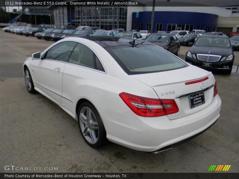 Diamond White Metallic / Almond/Black 2012 Mercedes-Benz E 550 Coupe