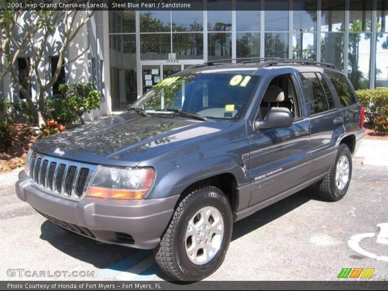 Steel Blue Pearl / Sandstone 2001 Jeep Grand Cherokee Laredo