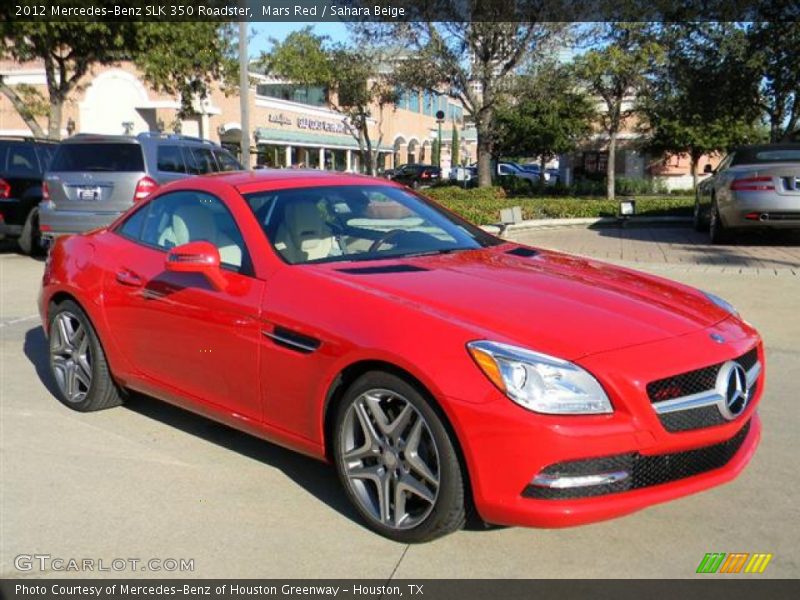 Mars Red / Sahara Beige 2012 Mercedes-Benz SLK 350 Roadster