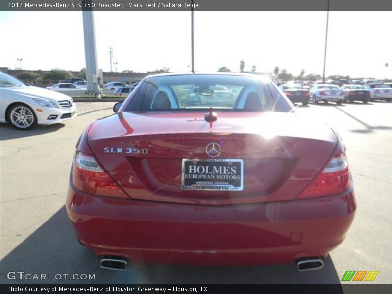 Mars Red / Sahara Beige 2012 Mercedes-Benz SLK 350 Roadster