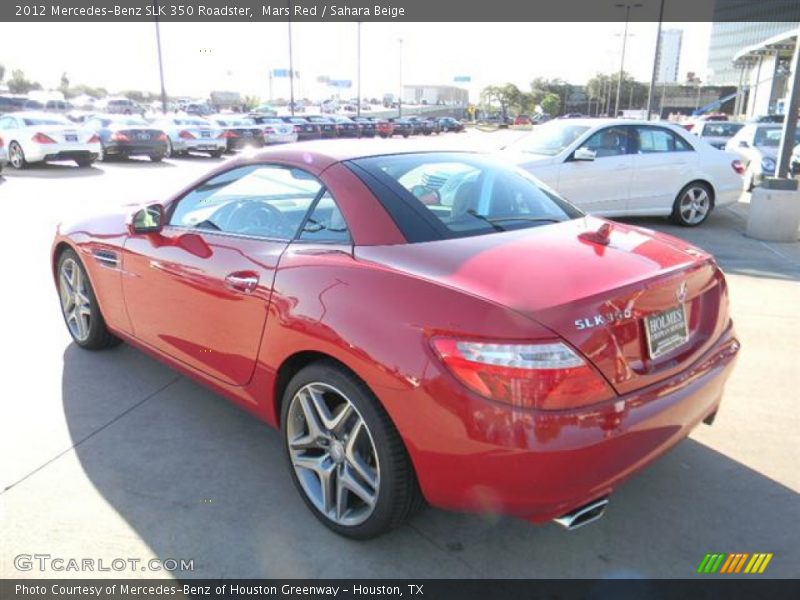 Mars Red / Sahara Beige 2012 Mercedes-Benz SLK 350 Roadster