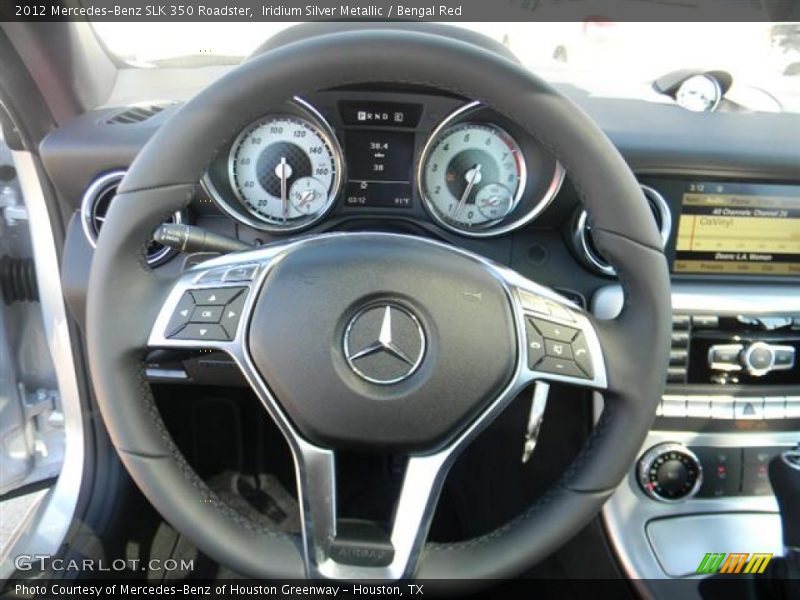 Iridium Silver Metallic / Bengal Red 2012 Mercedes-Benz SLK 350 Roadster