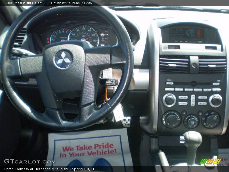 Dover White Pearl / Gray 2006 Mitsubishi Galant SE