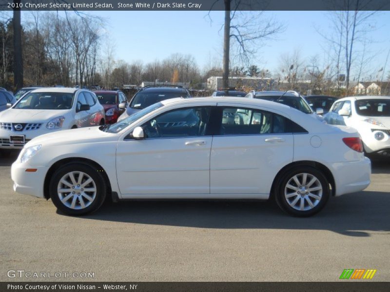 Stone White / Dark Slate Gray 2010 Chrysler Sebring Limited Sedan