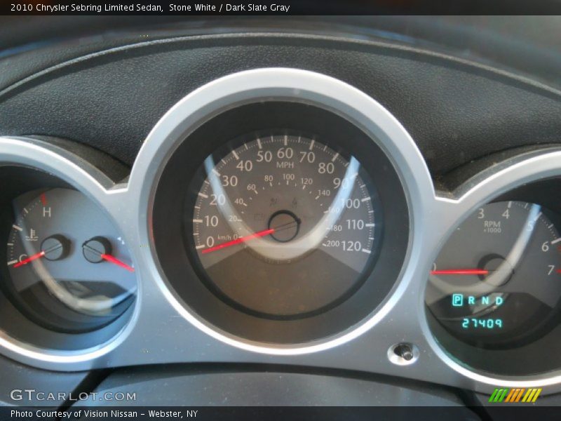 Stone White / Dark Slate Gray 2010 Chrysler Sebring Limited Sedan