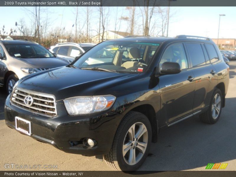 Black / Sand Beige 2009 Toyota Highlander Sport 4WD