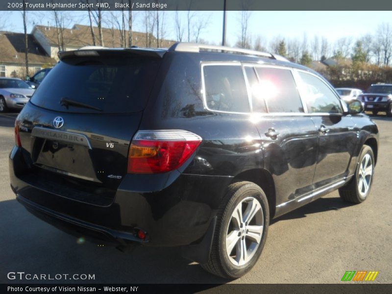 Black / Sand Beige 2009 Toyota Highlander Sport 4WD