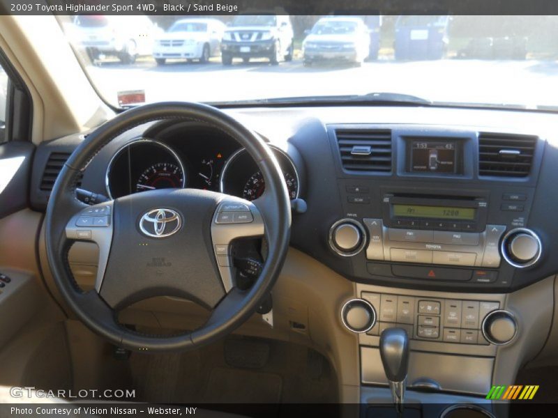 Black / Sand Beige 2009 Toyota Highlander Sport 4WD