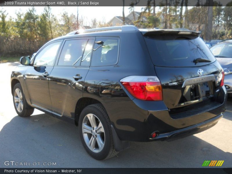 Black / Sand Beige 2009 Toyota Highlander Sport 4WD