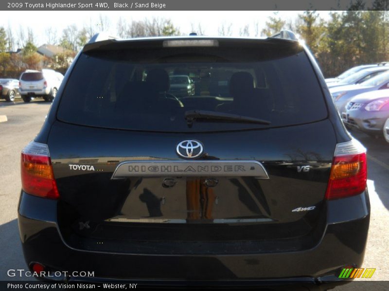 Black / Sand Beige 2009 Toyota Highlander Sport 4WD