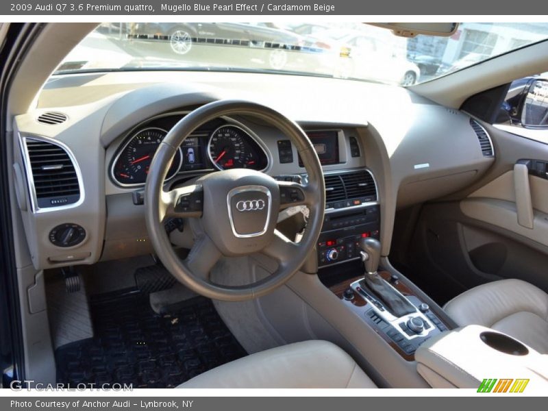 Mugello Blue Pearl Effect / Cardamom Beige 2009 Audi Q7 3.6 Premium quattro