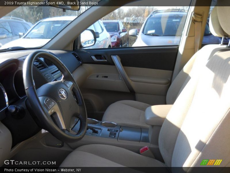 Black / Sand Beige 2009 Toyota Highlander Sport 4WD