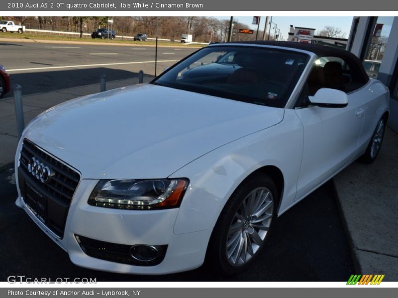 Ibis White / Cinnamon Brown 2010 Audi A5 2.0T quattro Cabriolet