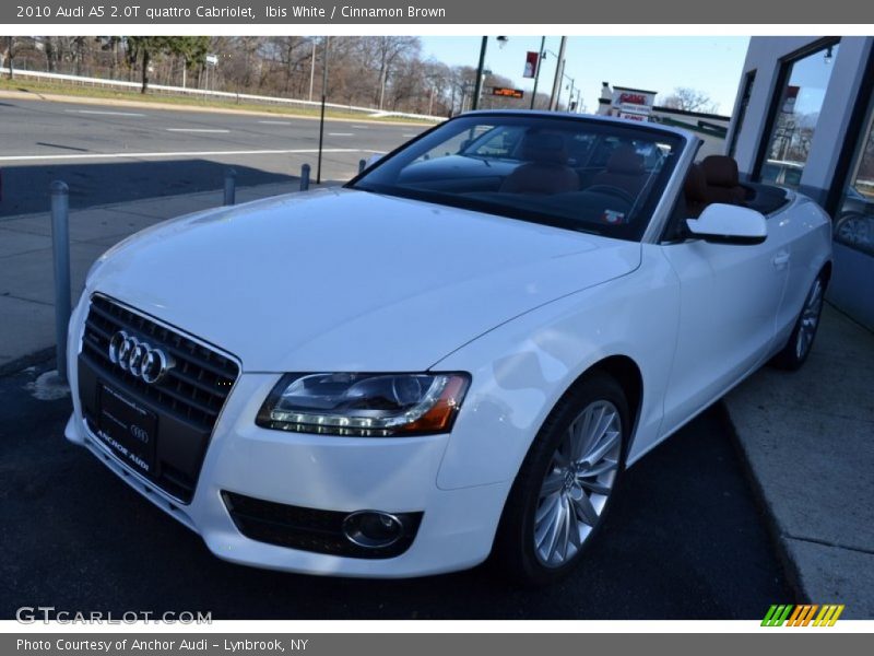 Ibis White / Cinnamon Brown 2010 Audi A5 2.0T quattro Cabriolet