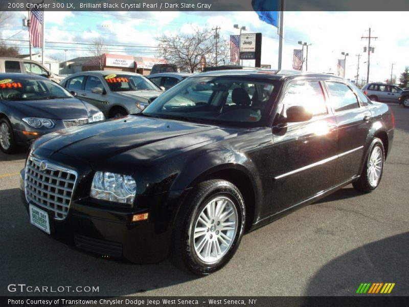 Brilliant Black Crystal Pearl / Dark Slate Gray 2008 Chrysler 300 LX