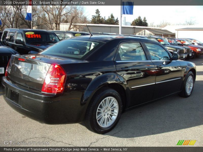 Brilliant Black Crystal Pearl / Dark Slate Gray 2008 Chrysler 300 LX