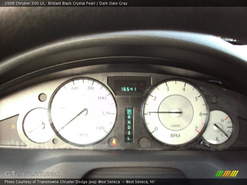Brilliant Black Crystal Pearl / Dark Slate Gray 2008 Chrysler 300 LX