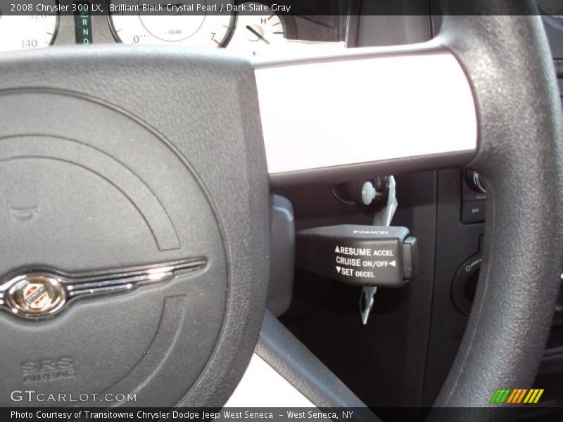 Brilliant Black Crystal Pearl / Dark Slate Gray 2008 Chrysler 300 LX