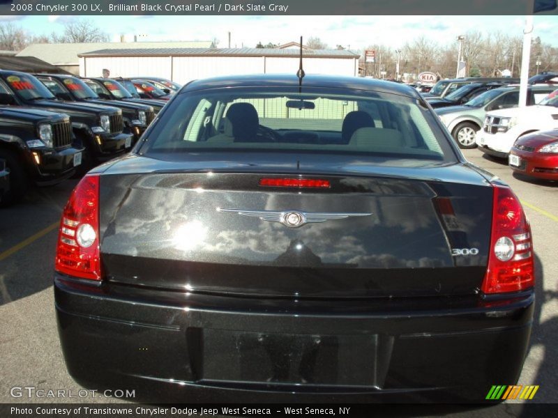 Brilliant Black Crystal Pearl / Dark Slate Gray 2008 Chrysler 300 LX