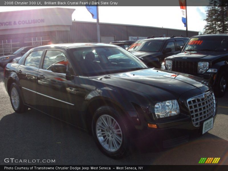 Brilliant Black Crystal Pearl / Dark Slate Gray 2008 Chrysler 300 LX